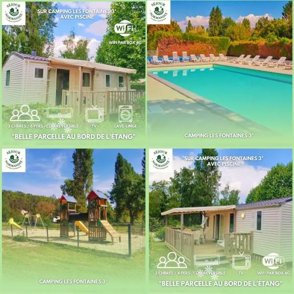 Séjour Normandie - 2 mobilhomes premium 3ch-6p et 2ch-4p avec clim, TV & WiFi dans l'Eure, hotel in Ivry-la-Bataille