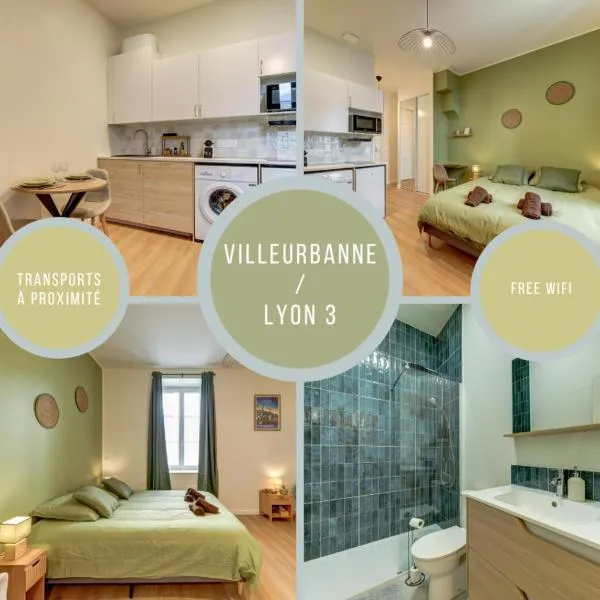 L'Émeraude - une suite élégante aux portes de Lyon, hotelli kohteessa Villeurbanne
