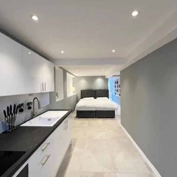 Large Delightful Basement Studio at Nightingale Suites, apt 2, hotel u Londonu