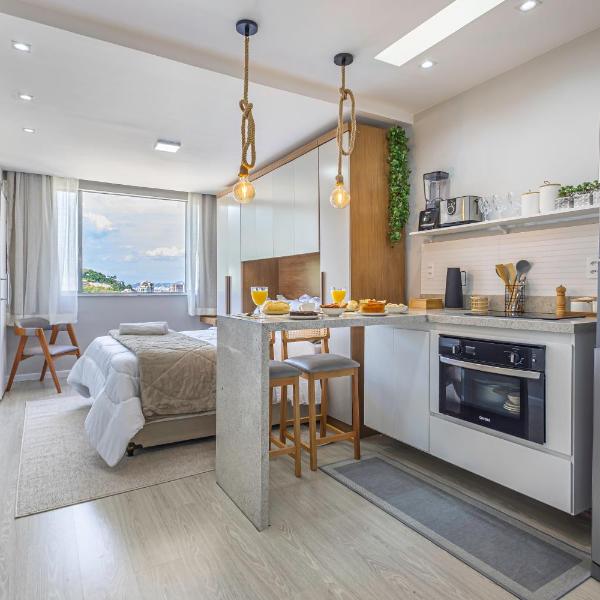 Modern loft with a view of Sugarloaf Mountain