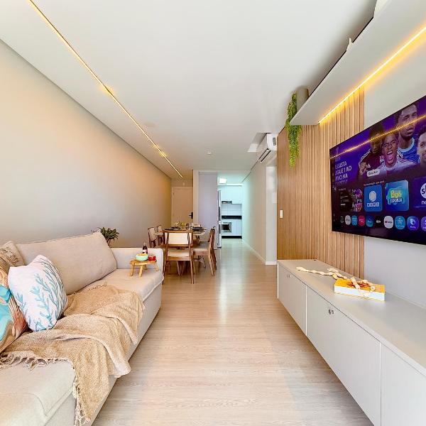 Apto 2 Quartos 150m PRAIA Cozinha completa CHURRASQUEIRA AR CONDICIONADO Wi-Fi e vaga privativa de garagem Reserve agora mesmo - Foto 4