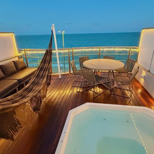 Cobertura Alto Padrão Beira Mar de Luxo com Jacuzi 3 quartos