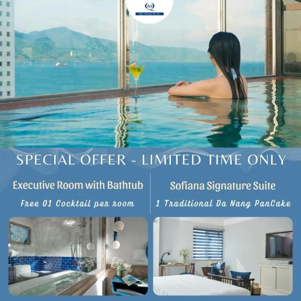 Sofiana My Khe Hotel & Spa - Rooftop Pool Bar - Free 01 Draught Beer and 20-minute Spa per Room, hotell sihtkohas Da Nang