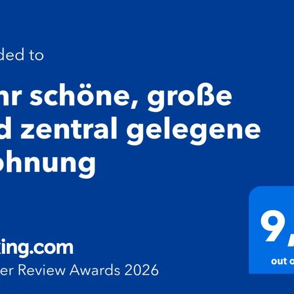 Sehr schöne, große und zentral gelegene Wohnung，艾倫的飯店