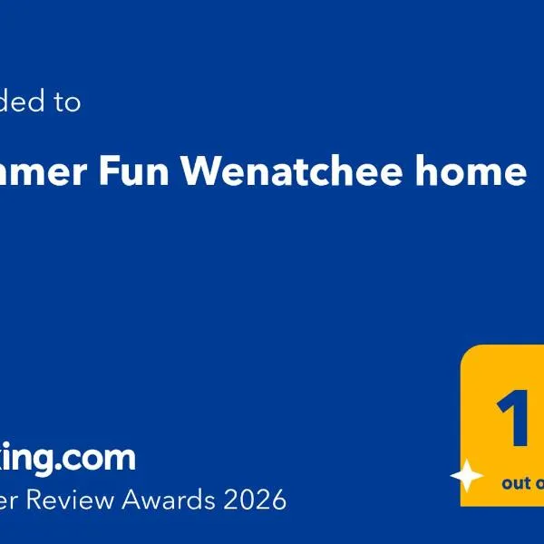 Summer Fun Wenatchee home, hotel in Wenatchee