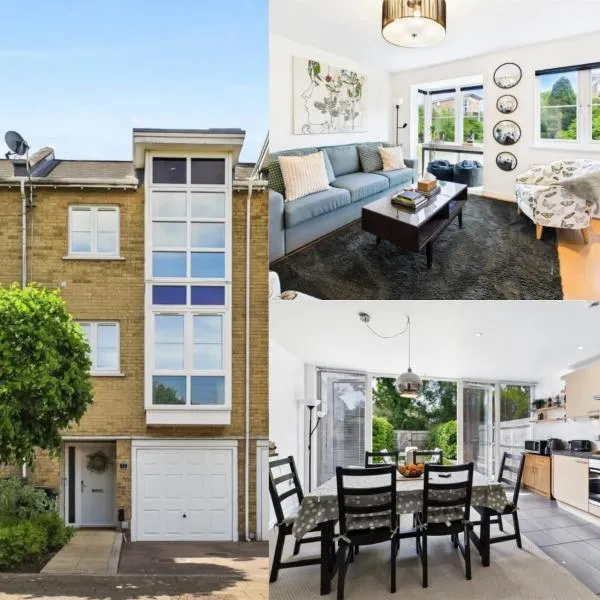 3 bed modern townhouse with self check in, sleeps 6, 35mins direct train to London Waterloo, zone 6, hotel v destinácii Ewell