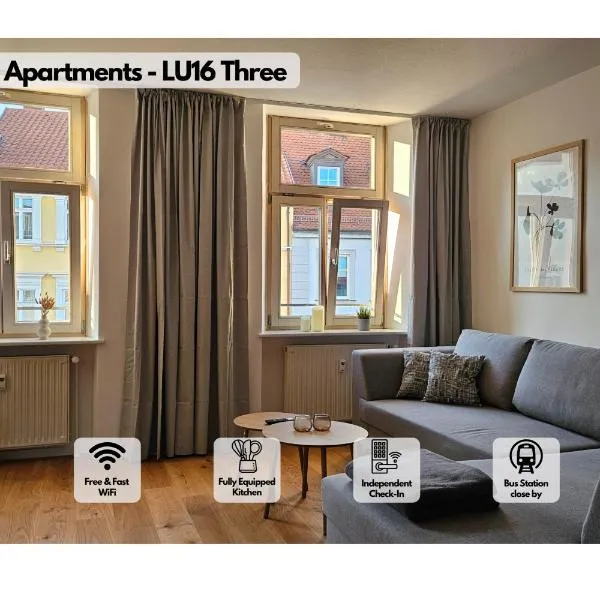 BeMa Apartments Bamberg - neu, modern, geräumig und in zentraler Lage - LU16 Three, хотел в Бамберг