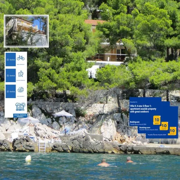 Villa V, 4-star 2-floor 1-apartment seaside property with great outdoors, hotel in Prizba