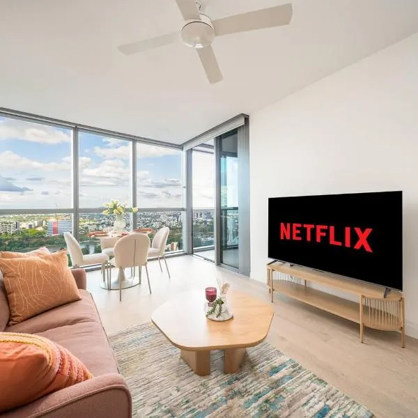 Queens Wharf 1B plus Study apt - level 29 City view, hotel a Brisbane