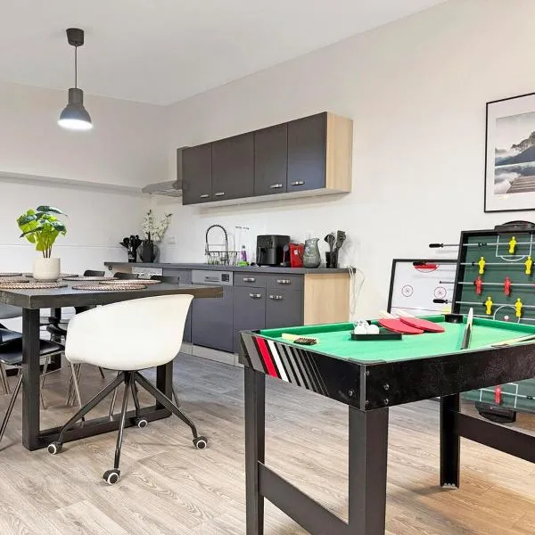 Industrie-Gruppenloft mit Spa & Grillbereich für bis zu 12 Personen, Hotel in Nürtingen