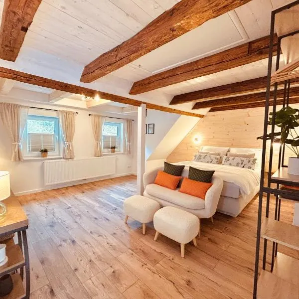 Chalet Lilienstein, Dachgeschoß-Studio neu 2026, hotel in Königstein an der Elbe