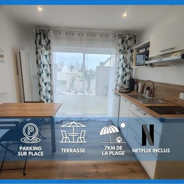 Les pommiers Duplex cosy tout confort mitoyen d'une maison neuve avec terrasse entrée indépendante parking 5 mn de Bayeux et 10 mn plage du débarquement, отель в городе Sommervieu