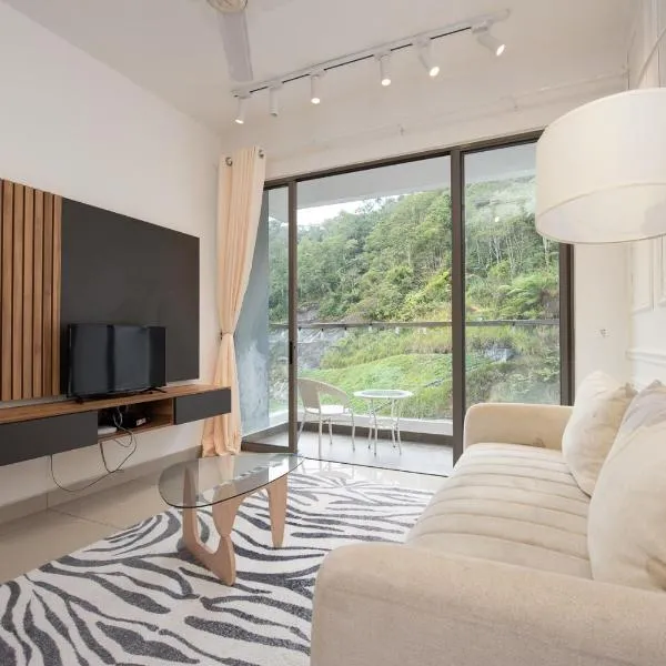 Serene Minimalist Family Retreat 2-7pax 8 min to BoH, hotell i Brinchang