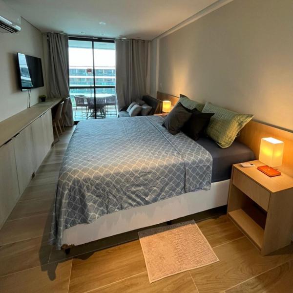 Uma Jóia de Apartamento Studio em Muro Alto com varanda Gourmet Um quarto - Foto 2