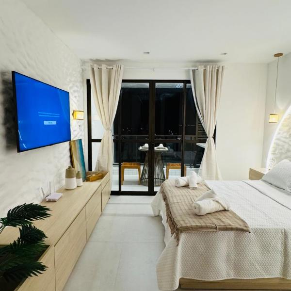 Studio Decorado Estilo Mykonos a 250m da praia - Foto 4