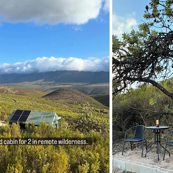 Off grid cabin for 2 in the Langkloof, hotel em Kareedouw