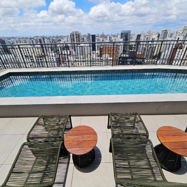 Studio Moderno no Campo Belo para 3 com Cama Queen