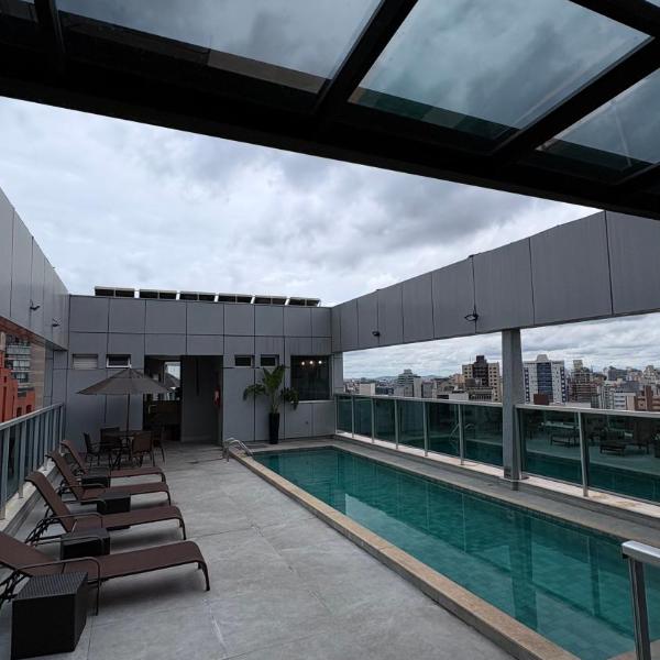 Apartamento flat San Diego Lourdes com varanda
