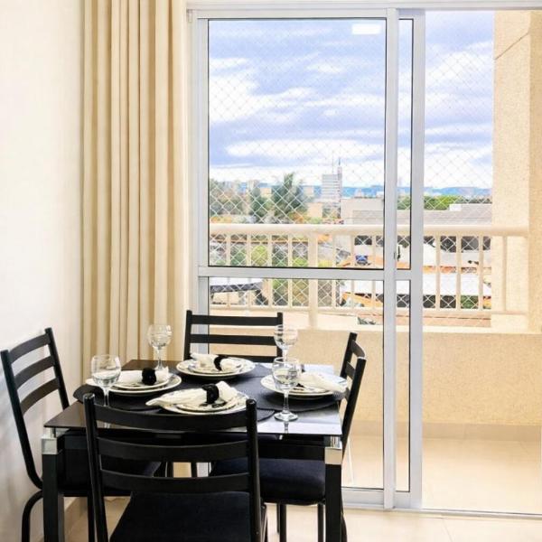 Apartamento em Frente ao Capim Dourado, 2 quartos com AR