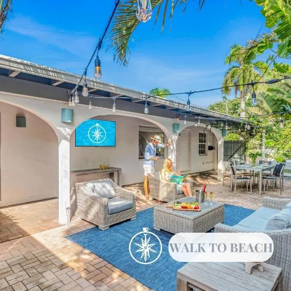 Steps from Beach Quaint Cottage Hot Tub Surf Key H0MES、フォート・ローダーデールのホテル