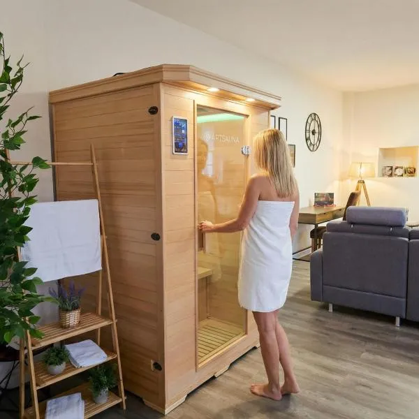 Luxus City Apartment Sauna Balkon Küche Zentral, hotel sa Rostock