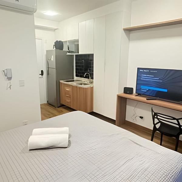 6083 Studio com cozinha, wifi, piscina e ar condic - Foto 4