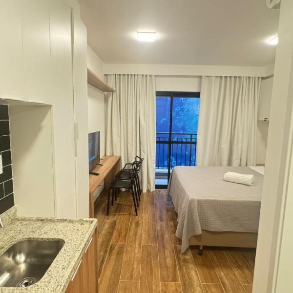 6083 Studio com cozinha, wifi, piscina e ar condic - Foto 3
