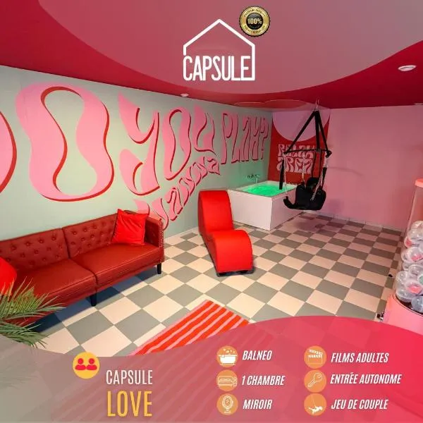 Capsule Love balneo jeu de couple, hotel i Mons