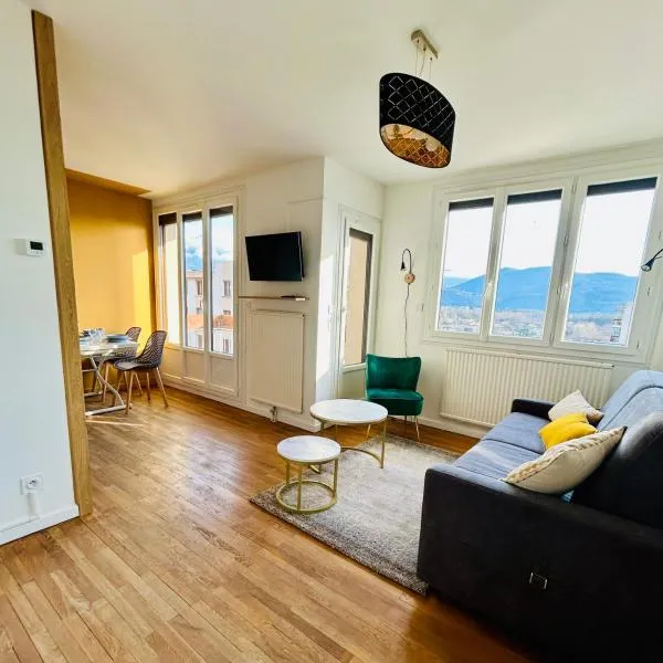 Meylan में, होटल Appartement Bellevue - T2 vue montagne - calme - parking gratuit - 4 personnes