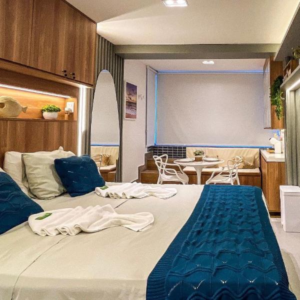 Flat com piscina privativa a 30 metros da praia - Foto 2