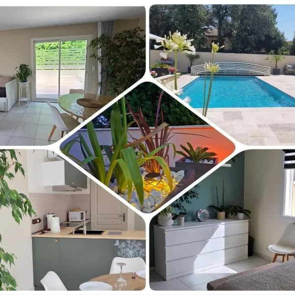 Un air de provence avec piscine disponible seulement en fin de journée - À 5min de l'A7 et A9，奧朗日的飯店