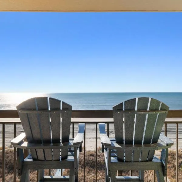 Oceanfront 1BR Condo with Corner Balcony Pool, hotell i Myrtle Beach