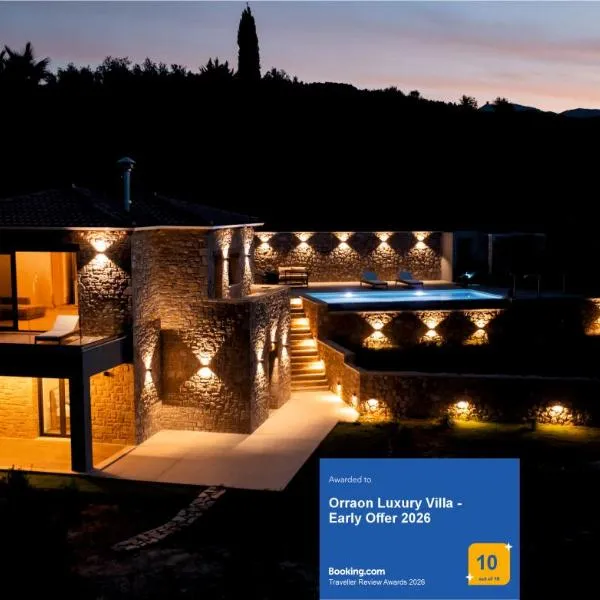 Orraon Luxury Villa - Exclusive retreat with panoramic views and infinity pool, hôtel à Leucade