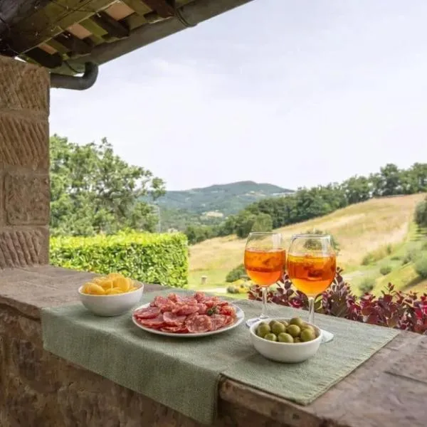 Pugnano Alto -appartamento Castagna, hotel en Lisciano Niccone