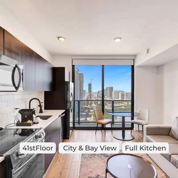 41st Floor Lux Miami Studio City and Bay Views, Hotel in Miami