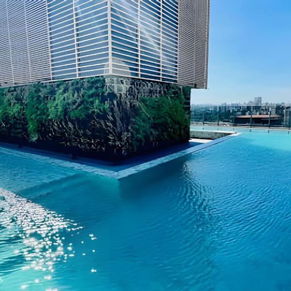 Flat Itaim Bibi com Piscina Rooftop e Vista