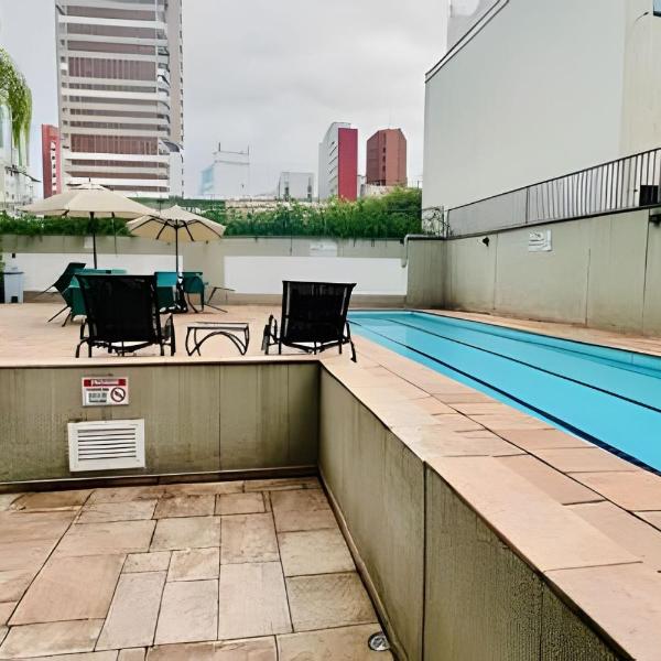 Flat Bela Cintra com Piscina, Academia e Garagem - Foto 4