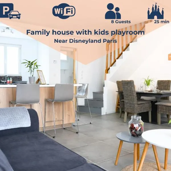 L'échappée belle Trilportaise - 25 min Disneyland - wifi gratuit- Streaming gratuit, hotell i Trilport