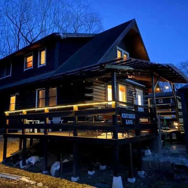 森の中の大型ログハウス最大16名可ペット同伴OkコテージLog, хотел в Насу