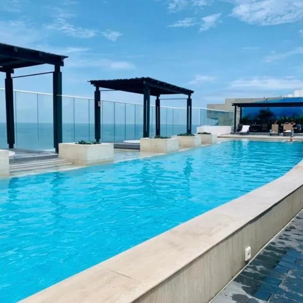Salinas del Mar Oceanfront, Piscinas Resort, Vista al Mar, hotell i Santa Marta