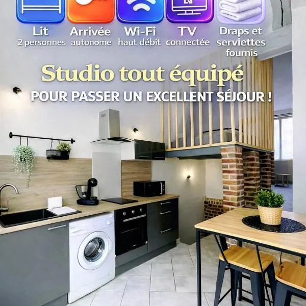 Douai में, होटल BE MY APPARTS, Studio de charme "LE CARILLON", DOUAI, Coeur de ville