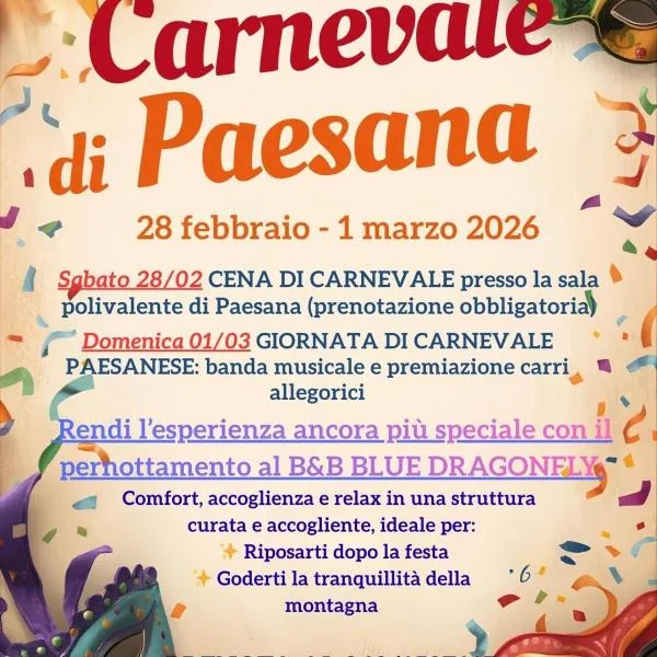 B&B Blue Dragonfly、Paesanaのホテル