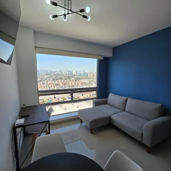 Moderno Depto cerca de Santa Fe con gym y una vista increible, hotel in Mexico City