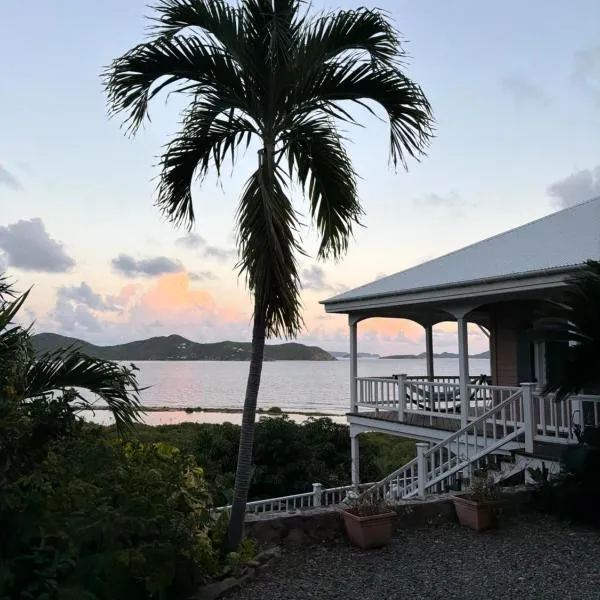 BLUE PEARL VILLA in St John USVI - breathtaking ocean views, private pool, backup power, air conditioning, hotel Coral Bay-ben
