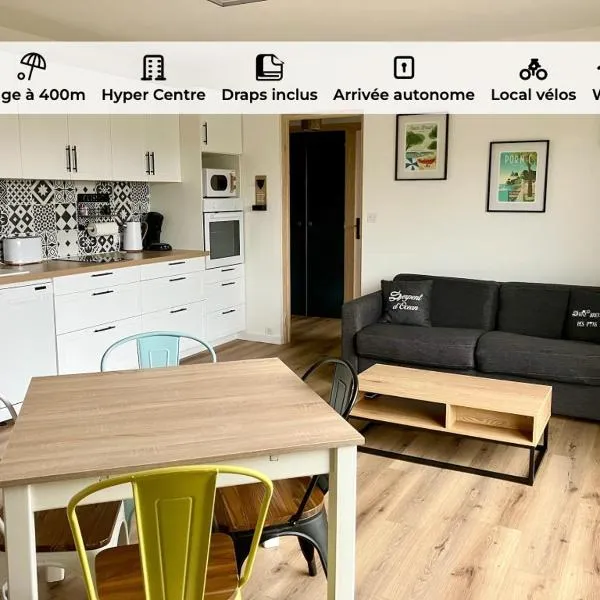 Hyper Centre - Draps Inclus - Fibré - Parking - Local Vélos - Jusqu'à 6 personnes, hotelli Saint-Brevin-les-Pinsissä