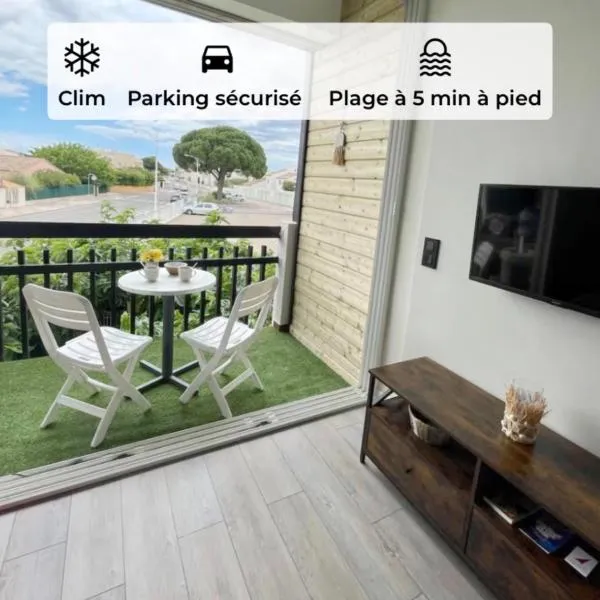 Appartement 4-6 personnes 2 chambres et 1 cabine, hotel i Le Grau-du-Roi