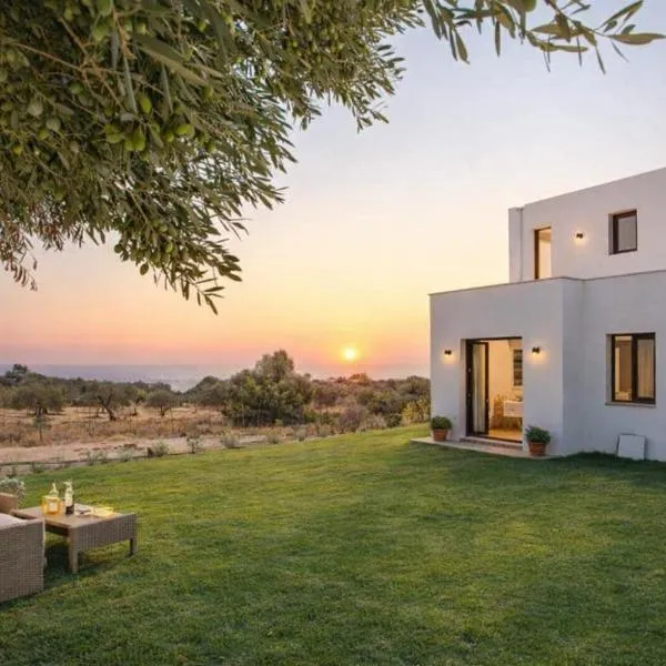 Exclusive Olive & Herb Villa, Mountain to Sea Views, Rhodes, Hotel in Afandou