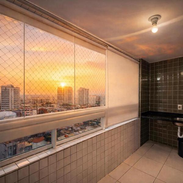Varanda com vista Mar, Com Garagem, Nova Mirim, Praia Grande