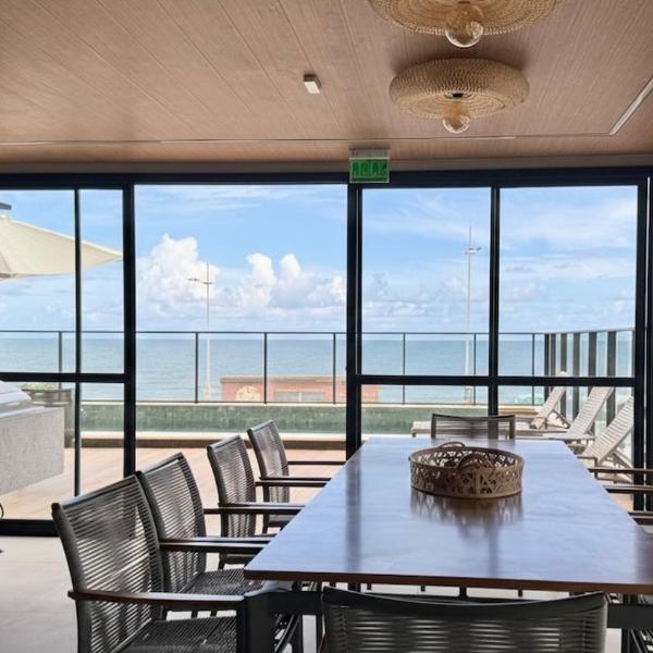 Studio Frente Mar na Pituba com Piscina Garagem e WiFi 600 Mb - Foto 5