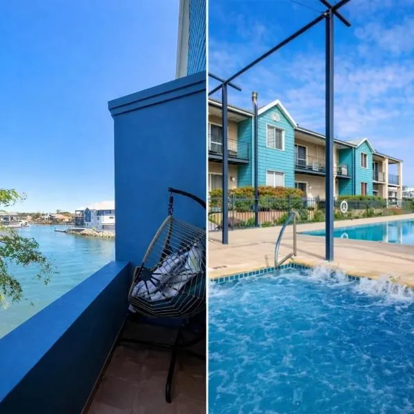 Luxury Canal Apartment Walk to Beach Cafes Foreshore Pool Spa, hôtel à Mandurah